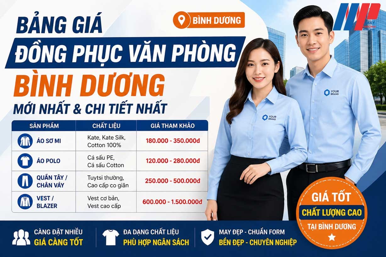 Bảng Giá Đồng Phục Văn Phòng Bình Dương Mới Nhất 2026