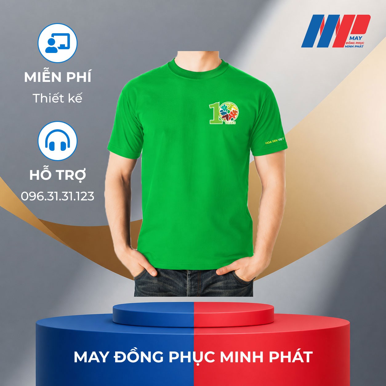 Áo Thun Đồng Phục cổ tròn mẫu số 33