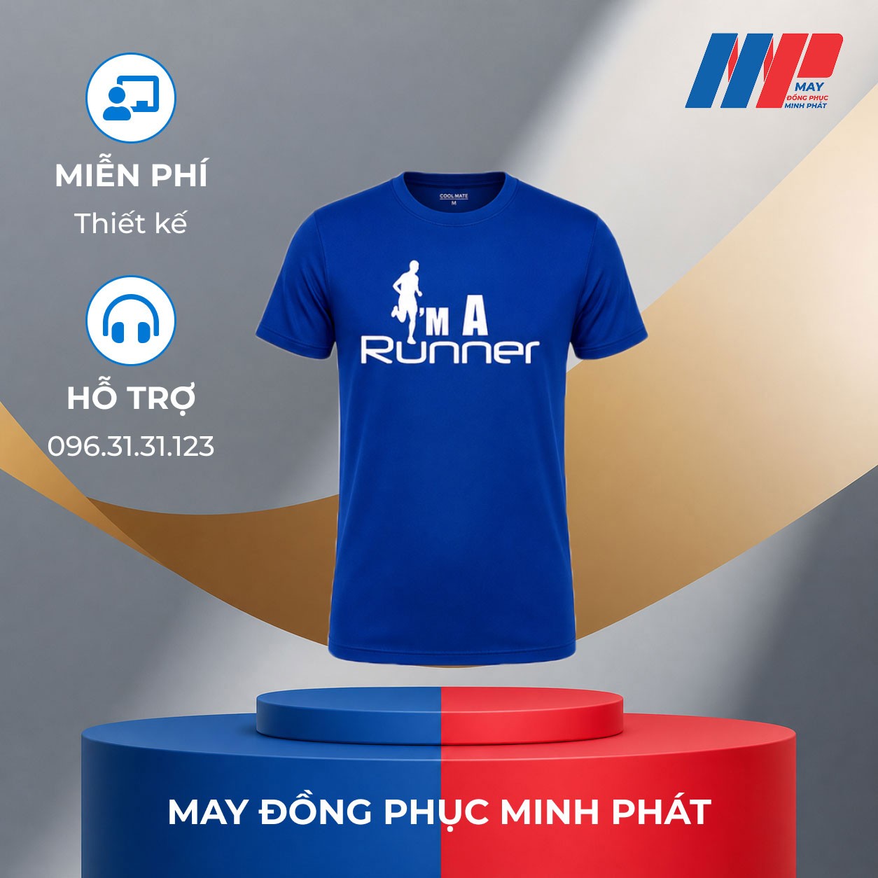 Áo Thun Đồng Phục Không Cổ Giải Runner 2016