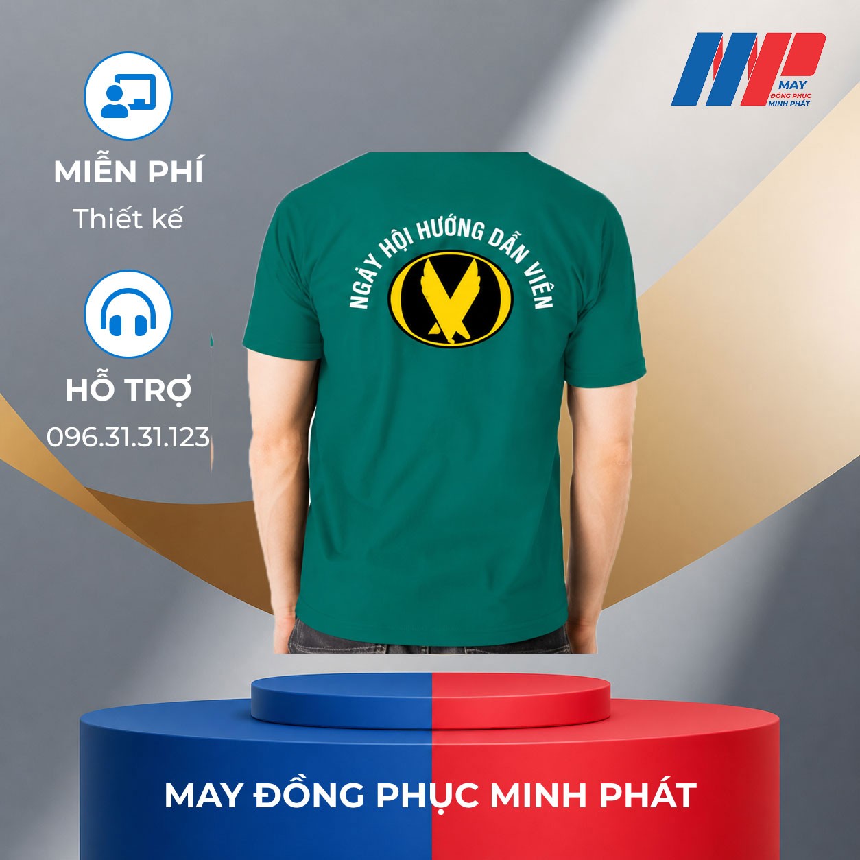 Áo Thun Đồng phục Không Cổ Mẫu số 32
