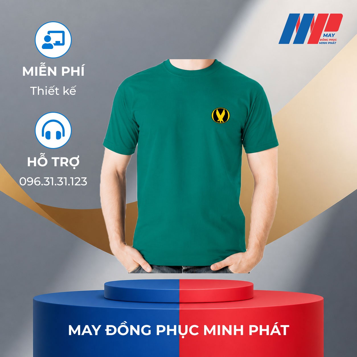 Áo Thun Đồng phục Không Cổ Mẫu số 32