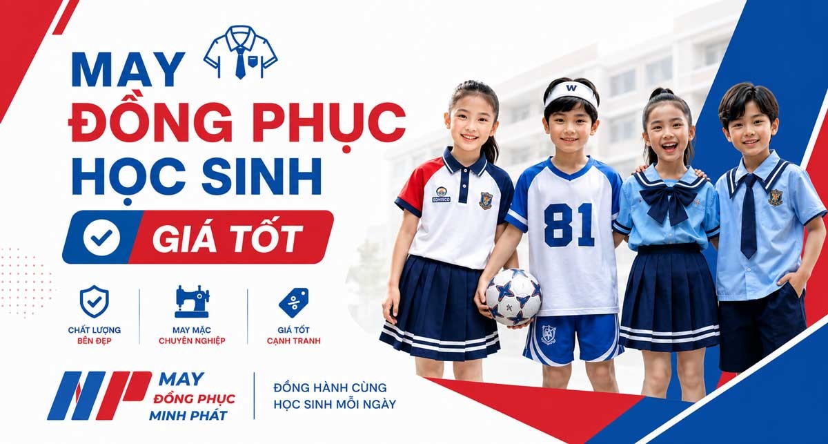 May đồng phục học sinh Bình Dương